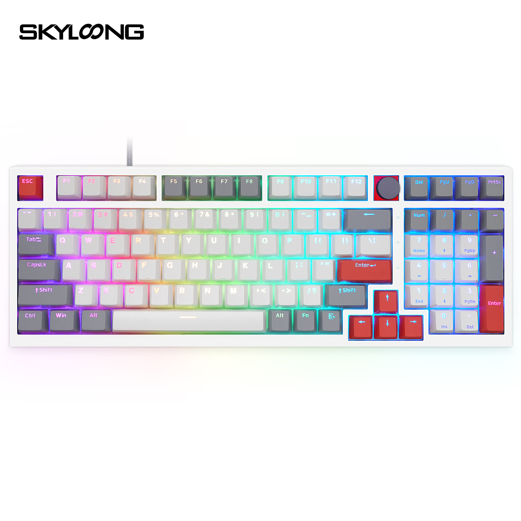 GK980+  灰白字透（白壳RGB)